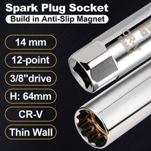 Carica l'immagine nel visualizzatore di Gallery, Spurtar Bussola Candela 14 mm Magnetica 12 Punti Parete Sottile 3/8"