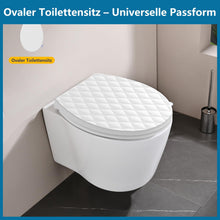 Carica l'immagine nel visualizzatore di Gallery, Tavoletta WC Universale O corta in PP, Effetto Pelle Bianco
