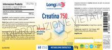 Carica l'immagine nel visualizzatore di Gallery, LongLife® Creatina 750 | Creatina monoidrato micronizzata ultrapura | Energia e forza muscolare | Performance fisica e s