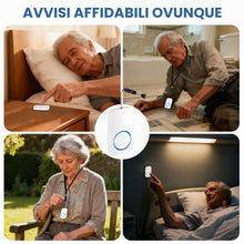 Carica l'immagine nel visualizzatore di Gallery, Allarme Anziani e Cercapersone Wireless – Pulsante SOS di Emergenza con Campanello da Interno e Monitoraggio Remoto per 