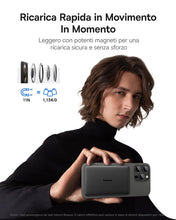 Carica l'immagine nel visualizzatore di Gallery, Baseus Picogo AM41 Power Bank, Ultra Slim 5000mAh Magsafe Powerbank, Ricarica Rapida PD 20W, Portatile, Magnetico Batter