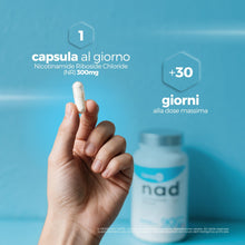 Carica l'immagine nel visualizzatore di Gallery, NAD+ Nicotinamide Riboside Chloride 300mg - +1 Mese di Cura - NAD Booster - Anti-Età e Contro la Fatica, Supporto Nervos