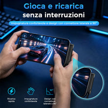 Carica l'immagine nel visualizzatore di Gallery, Caricatore Telefono Laterale, Ricarica Rapida 240W, Caricatore Invisibile 2-in-1 Usb C, Cavo Lungo 1,5m/4,9ft Con Suppor