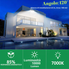 Carica l'immagine nel visualizzatore di Gallery, 100W Faretto LED da Esterno , Faro LED da Esterno 10000LM 7000K Faretti LED, 144 Chips IP67 Impermeabile Super Luminoso 