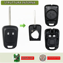 Carica l'immagine nel visualizzatore di Gallery, Guscio Chiave Auto per Opel Corsa E Astra J Meriva B Mokka Zafira Insignia
