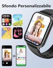 Carica l'immagine nel visualizzatore di Gallery, RUIMEN Smartwatch Uomo Donna Chiamate Bluetooth Orologio Contapassi Android iOS Compatibile Fitness Watch Sportive Cardi