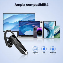 Carica l'immagine nel visualizzatore di Gallery, New Bee Auricolare Bluetooth V5.0, Auricolare Bluetooth Singolo, Nero