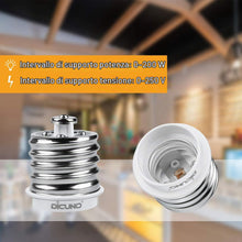 Carica l'immagine nel visualizzatore di Gallery, DiCUNO Adattatore da E40 a E27, Socket Converter Socket Adapter, 4 Pezzi