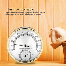 Carica l'immagine nel visualizzatore di Gallery, Termometro Sauna Igrometro,Termometro Ambiente Analogico da Parete
