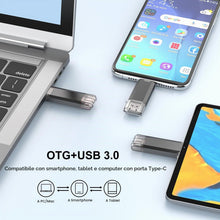 Carica l'immagine nel visualizzatore di Gallery, RAOYI Chiavetta USB C 128GB Pendrive 2-IN-1 USB 3.0 Nero U650