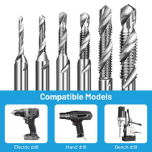 Carica l'immagine nel visualizzatore di Gallery, 6 pezzi Punte Trapano Maschi Countersink Tap M3 M4 M5 M6 M8 M10 Kit