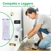 Carica l'immagine nel visualizzatore di Gallery, REYLAX Trasformatore LED 24V 60W 2.5A Dimmerabile Triac &amp; 0/1-10V