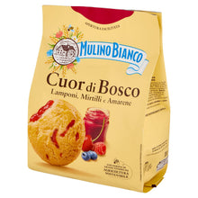 Carica l'immagine nel visualizzatore di Gallery, Mulino Bianco Biscotti Frollini Cuor di Bosco, con Lamponi, 300 g