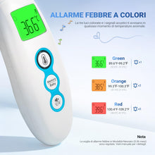 Carica l'immagine nel visualizzatore di Gallery, Termometro Febbre Doppia Modalità (Frontale/Auricolare),Termometro Neonato per Oggetti, Termometro Digitale Ambiente e c
