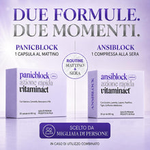 Carica l'immagine nel visualizzatore di Gallery, AnsiBlock Integratore Rilassamento con Passiflora, Griffonia, Escolzia, Lavanda e Luppolo – Contribuisce al benessere me