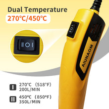 Carica l'immagine nel visualizzatore di Gallery, AIUNAOM Mini Pistola Termica 500W Pistola ad Aria Calda Impostazioni 2 temperature 270℃~450℃protezione da sovraccarico d