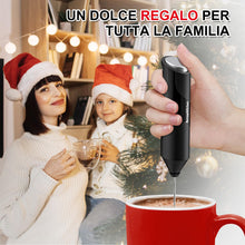 Carica l'immagine nel visualizzatore di Gallery, Bonsenkitchen Montalatte Elettrico, Frullino con Frusta in Acciaio INOX