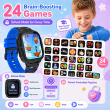 Carica l'immagine nel visualizzatore di Gallery, Smartwatch Bambini con Chiamate SOS 24 Giochi e Fotocamera Modalità Classe