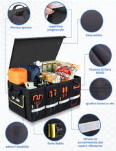 Carica l'immagine nel visualizzatore di Gallery, oasser Organizer per Bagagliaio Auto Waterproof 55L 600D Tessuto Oxford Organizer per Bbaule Pieghevole Multiscomparto A