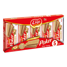 Carica l'immagine nel visualizzatore di Gallery, Lago 1968, Poker Nocciola 5x45g, Wafer con Vellutata Crema alla Nocciola 75% con 3 Strati Friabili di Wafer