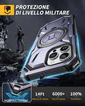 Carica l'immagine nel visualizzatore di Gallery, Lanhiem Cover per iPhone 13 Pro, 14FT Antiurto, 360° Supporto, Viola