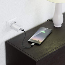 Carica l'immagine nel visualizzatore di Gallery, deleyCON USB-C nel SET (2 Pezzi da 0,15m) 15cm Corto Nylon Ricarica Dati USB Tipo C Connettori Metallo Ricarica &amp; Sincro