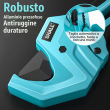 Carica l'immagine nel visualizzatore di Gallery, SHALL Tagliatubi in plastica da 1-5/8 (44 mm), Tagliatubi in PVC, Tagliatubi a cricchetto per tagliare tubi in plastica 