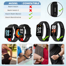 Carica l'immagine nel visualizzatore di Gallery, 6PCS Cinturini per Xiaomi Redmi Smart Band 2, Xiaomi Smart Band 8 Active Cinturino Sportivi in Silicone Cinturino Access