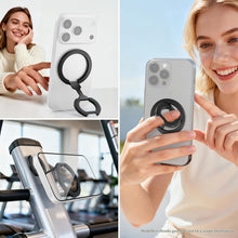 Carica l'immagine nel visualizzatore di Gallery, NEEWER Impugnatura Smartphone Magnetica, Supporto Telefono ad Anello Magnetico Bifacciale, Porta Cellulare Pieghevole Co