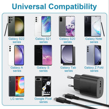 Carica l'immagine nel visualizzatore di Gallery, Caricabatterie Sumsamg 25W,Caricatore USB C Rapido a doppia porta per Sumsamg Galaxy S22/S22 Ultra/S21 Ultra 5G/S21 FE/S
