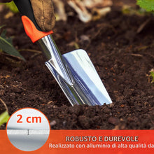 Carica l'immagine nel visualizzatore di Gallery, Bamworld Set di 3 Attrezzi da Giardino Resistente, Kit Giardinaggio in Lega di Alluminio con Impugnatura Ergonomica, Inc