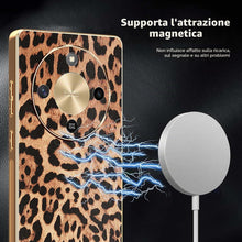 Carica l'immagine nel visualizzatore di Gallery, YUEQIAN Cover per Honor Magic8 Lite/Magic 8 Lite, Custodia Antiurto in Pelle PU con Motivo Leopardato e Ghepardo Marrone
