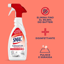 Carica l'immagine nel visualizzatore di Gallery, Smac Sgrassatore Disinfettante, Detergente Spray, 650 ml x 12 Pz