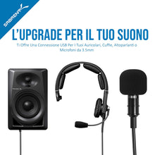 Carica l'immagine nel visualizzatore di Gallery, SABRENT Scheda Audio USB Esterna, Adattatore Audio Presa USB a Jack 3,5mm per Cuffie Microfono Casse Stereo, Compatibile