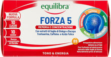 Carica l'immagine nel visualizzatore di Gallery, Equilibra Integratori Alimentari, Forza 5, Integratore con Estratti di Foglie Ginkgo e Bacopa, Fosfoserina, Caffeina e A