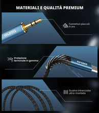 Carica l'immagine nel visualizzatore di Gallery, Tisino Cavo USB C a Aux Jack 3,5mm, Cavo Audio Aux, 32Bit/384kHz, 0,5m