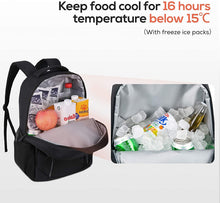 Carica l'immagine nel visualizzatore di Gallery, TOURIT Borsa Termica Zaino Termico Frigo 25 lattine Porta Pranzo per PIC-nic/All'aperto/Eventi Sportivi/Campeggio/Barbecue