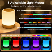 Carica l'immagine nel visualizzatore di Gallery, Lampada da Comodino Senza Fili,256 Colori RGB e 5 Modalità