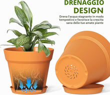 Carica l'immagine nel visualizzatore di Gallery, LATERN 10 Pezzi Vasi da Fiori in Plastica, 15CM Vaso per Piante Più Spesse Vaso da Vivaio con Controllo delle Radici con