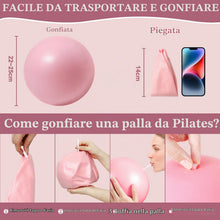 Carica l'immagine nel visualizzatore di Gallery, Vortix 3/6 palline da pilates, 25 cm, anti-esplosione e antiscivolo, piccola palla da ginnastica con tubo gonfiabile, pa