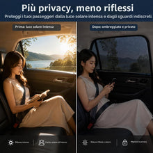 Carica l'immagine nel visualizzatore di Gallery, 4 Pezzi Tendine Parasole Auto, Tende A Vetro,Parasole Auto Finestrini Block Protezione UV,Universali Copri Finestrini Ca