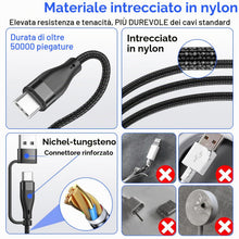 Carica l'immagine nel visualizzatore di Gallery, Cavo di Ricarica Multiplo 4 in 2 per Apple Watch, 1.2 M Nylon Intrecciato Compatibile con iWatch Ultra/SE/11/10/9/8/7/6,