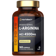 Carica l'immagine nel visualizzatore di Gallery, L-Arginina 4500 mg - 365 Compresse Vegane - Arginina HCl