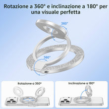 Carica l'immagine nel visualizzatore di Gallery, Supporto ad anello magnetico per MagSafe per iPhone 17 Pro 16 15 14 13 12, supporto ad anello per Samsung S26 S25 S24 S2