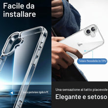 Carica l'immagine nel visualizzatore di Gallery, JETech Cover 5 in 1 per iPhone 16, Anti-Ingiallimento, Trasparente