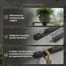 Carica l'immagine nel visualizzatore di Gallery, Parete Staffa per Pianta, 2 Pz Ganci da Parete per Piante, Staffa per Piante Sospese con Viti per Appendere Fioriere, Pi