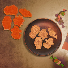 Carica l'immagine nel visualizzatore di Gallery, Legami - Formine per Biscotti, Halloween, Cookie Cutters, Set di 5 Forme Diverse con Timbro, Adatte anche ai Bambini