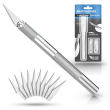 Carica l'immagine nel visualizzatore di Gallery, Klangfeiler® Cutter di precisione - 10 Lames - Cutter bisturi carta