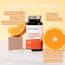 Carica l'immagine nel visualizzatore di Gallery, NOVOMA Vitamina C liposomiale 1000mg, Alta Biodisponibilità, Con Vit C liposomiale Quali®-C, Acido Ascorbico Puro, 90 Ca