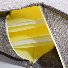 Carica l'immagine nel visualizzatore di Gallery, YINGGG Portaoggetti in tessuto Contenitori portaoggetti con maniglia Cassetto Organizer Contenitori pieghevoli per calzini, reggiseni (grigio, 3 grandi cassetti)